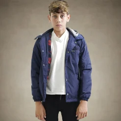 Boy's Coach Jacket with Fleece Hood - FINAL SALE