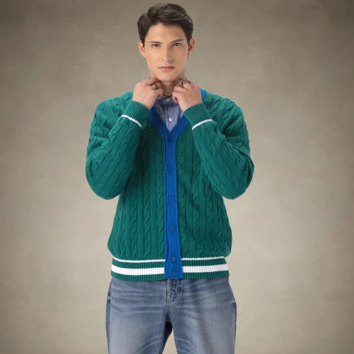 Men's Cable Knit Cardigan