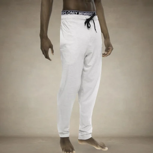 Men's Heather Contrast Elastic Sleep Pants - Grey Black - FINAL SALE
