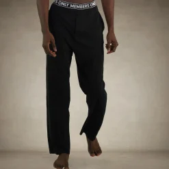 Men's Jersey Sleep Pant Logo Elastic - Black - FINAL SALE