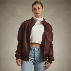 Women's Faux Leather Iconic Racer Oversized Jacket