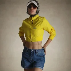 Women's Mini Cropped Racer Jacket