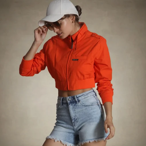 Women's Mini Cropped Racer Jacket