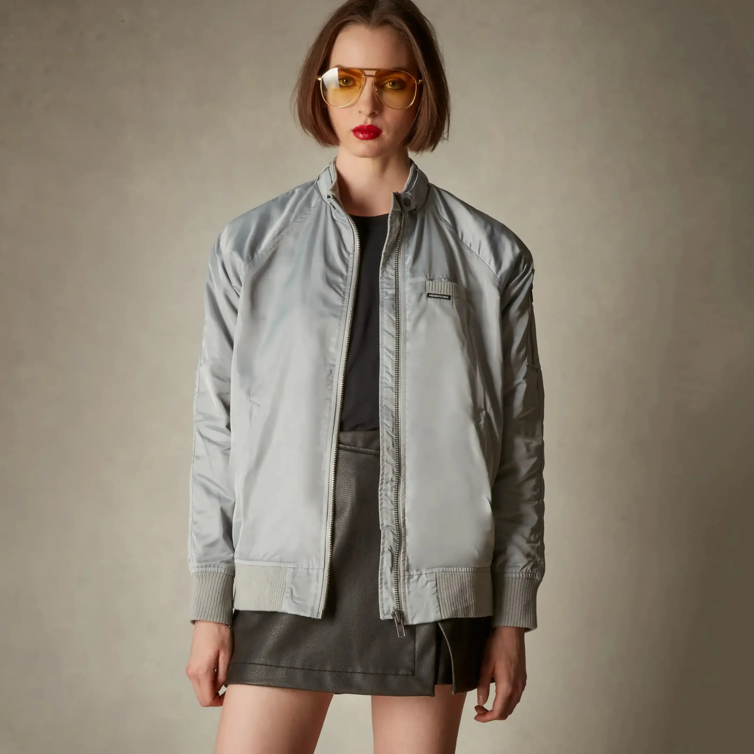 Women's Satin Bomber Jacket