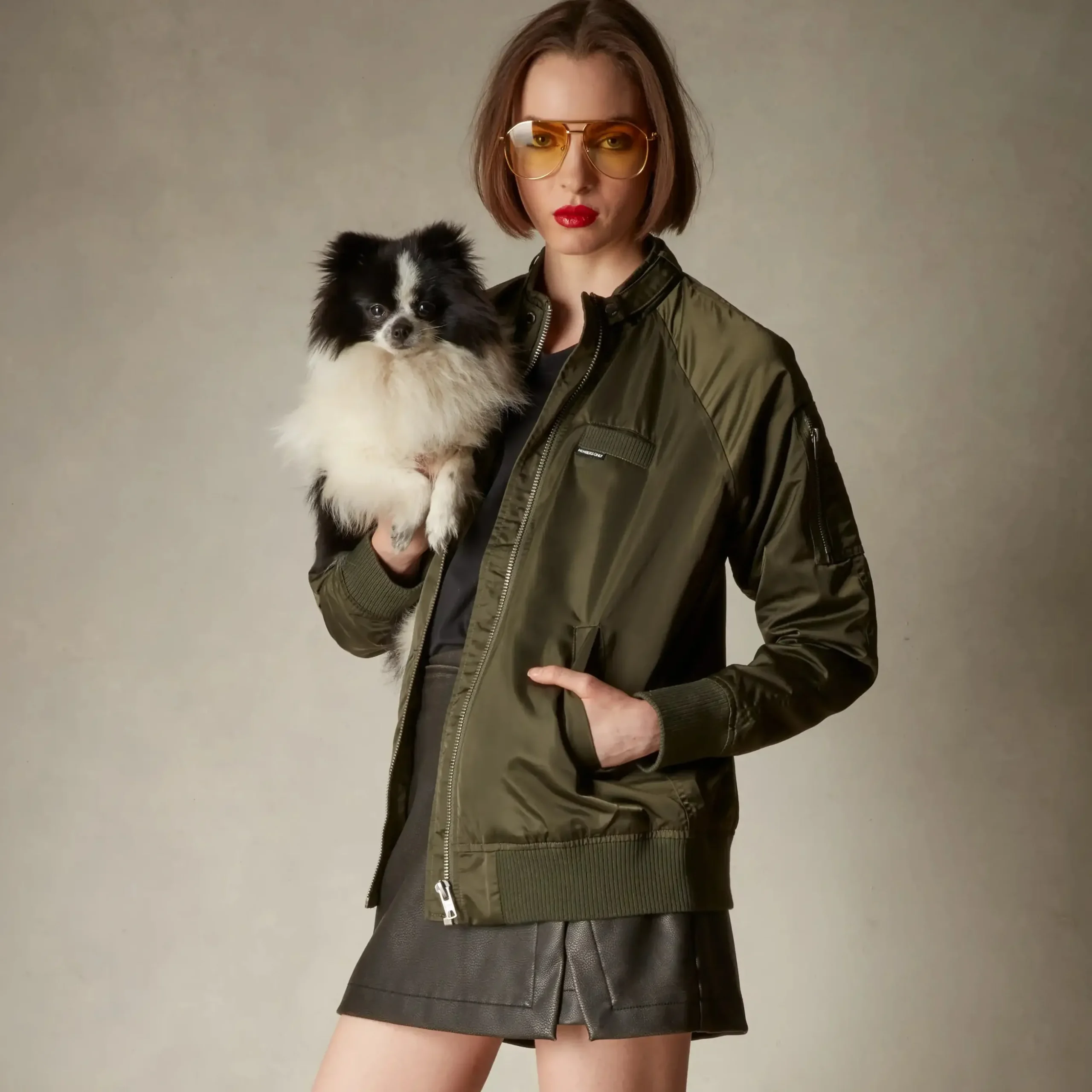 Women's Satin Bomber Jacket